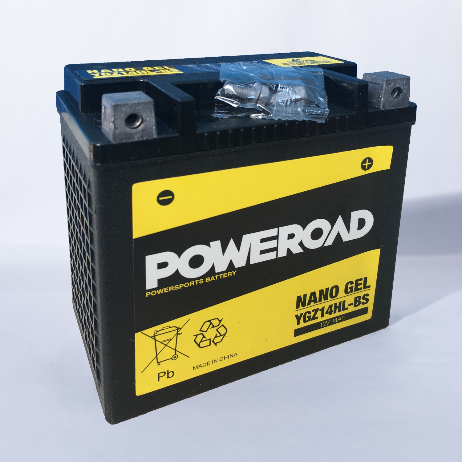 Batería de moto sin mantenimiento POWEROAD YTX14-BS - Mac Energía